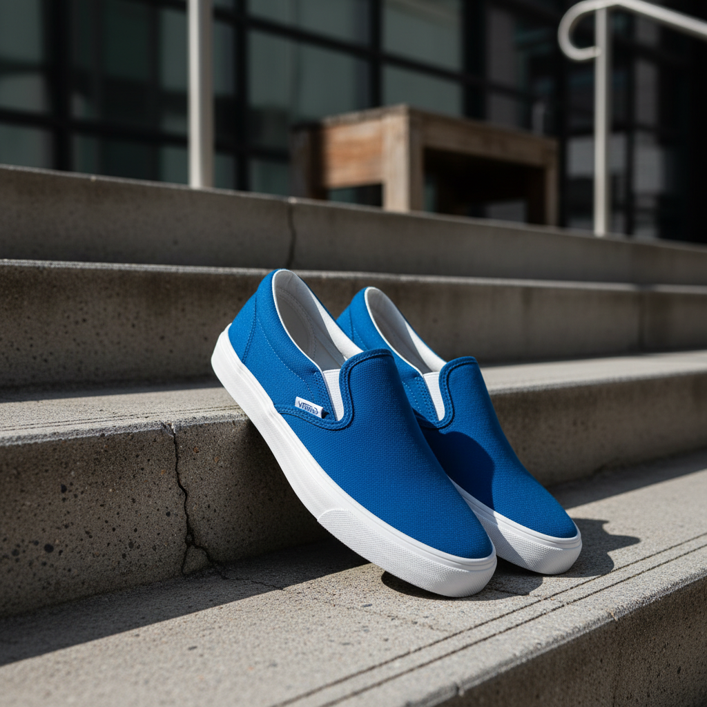 Blue Sneakers Urban Street